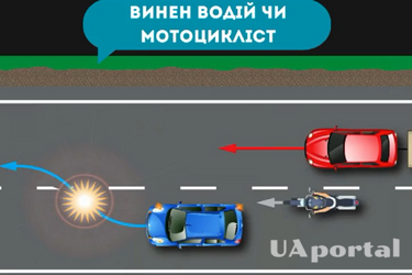 Хто винен у ДТП, водій авто чи мотоцикліст: задача на знання ПДР (відео)