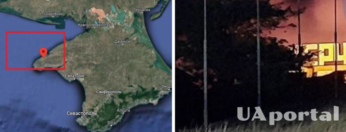 Night drone attack on Crimea: Kerch ferry crossing and boat in Chornomorske hit (video)