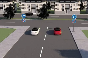 Завдання з ПДР про повороти: чи можна білому авто звернути праворуч