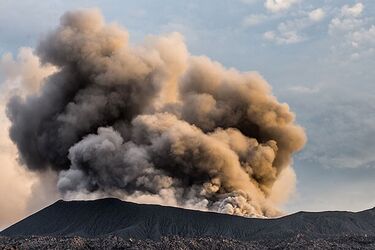 Жуткий случай: десятки альпинистов едва не погибли во время внезапного извержения вулкана в Индонезии (видео)