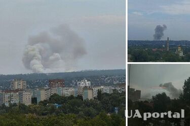 Над Луганськом здійнялися клуби диму: у місті пролунала низка вибухів (фото, відео)