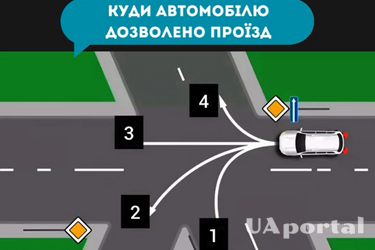 В каком из четырех направлений может поехать водитель: задача на знание ПДД (видео)