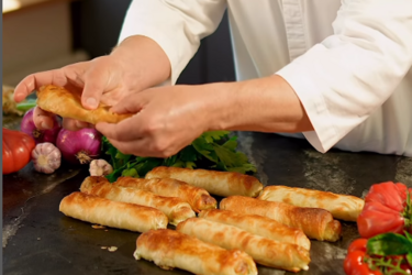 Хрустящие ролини из вытяжного теста