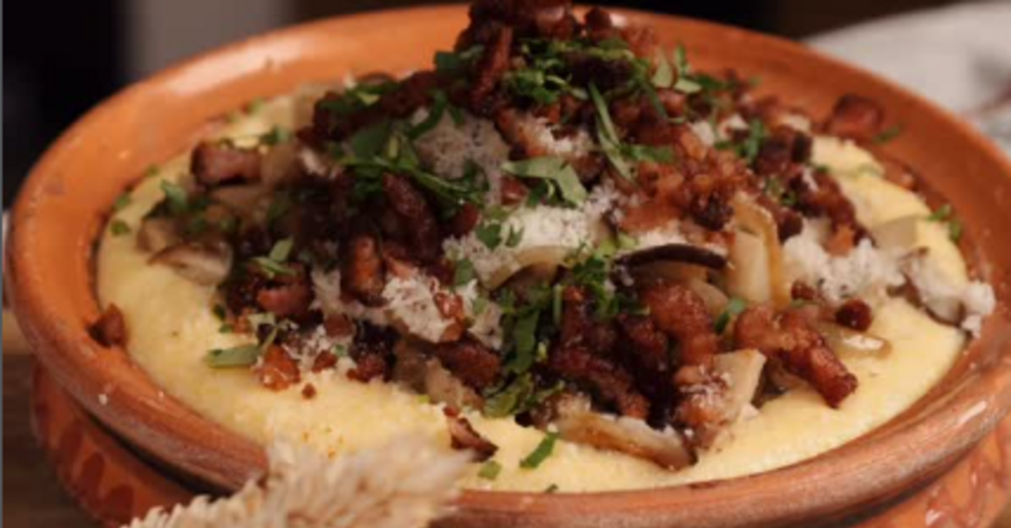 Смачний український банош з грибами: рецепт