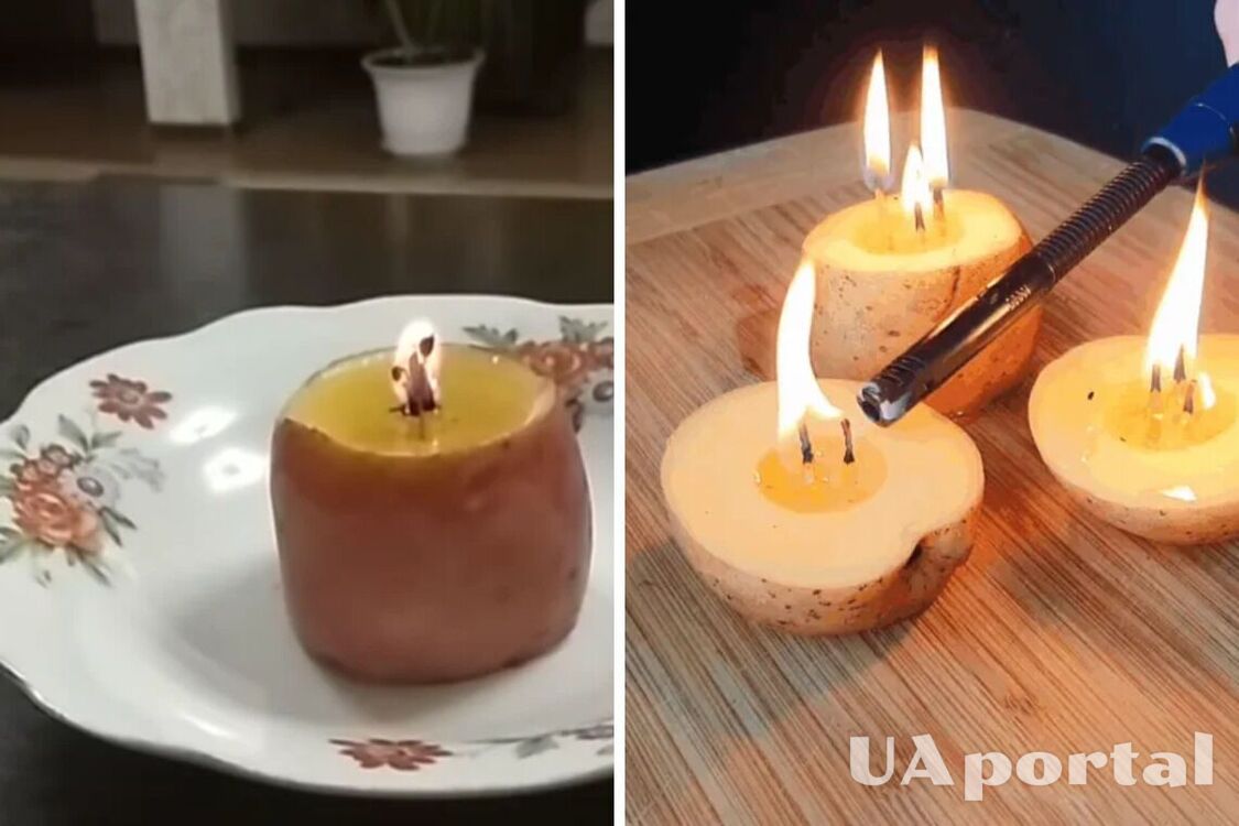 Будет гореть весь день: как сделать свечу из картофеля