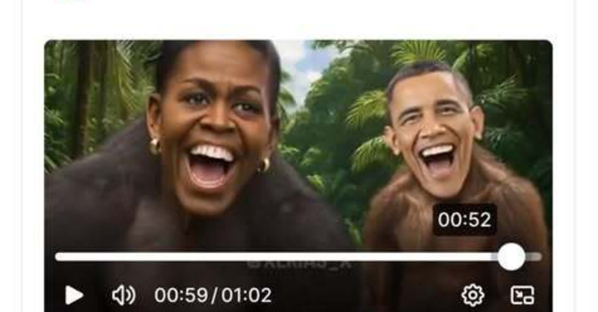 У Вашингтоні новий скандал: у соцмережі Трама подружжя Обам зобразили мавпами