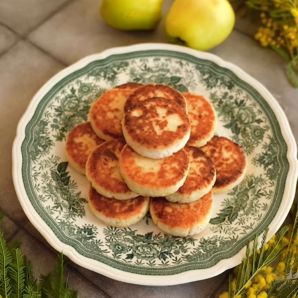 Сырники с яблоками на рисовой муке