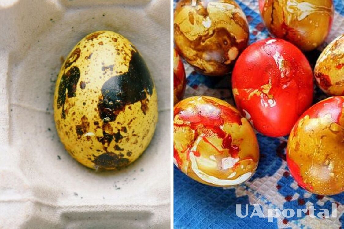 Как сделать мраморные пасхальные яйца