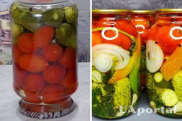 Два в одном: ассорти маринованных огурцов и помидоров на зиму